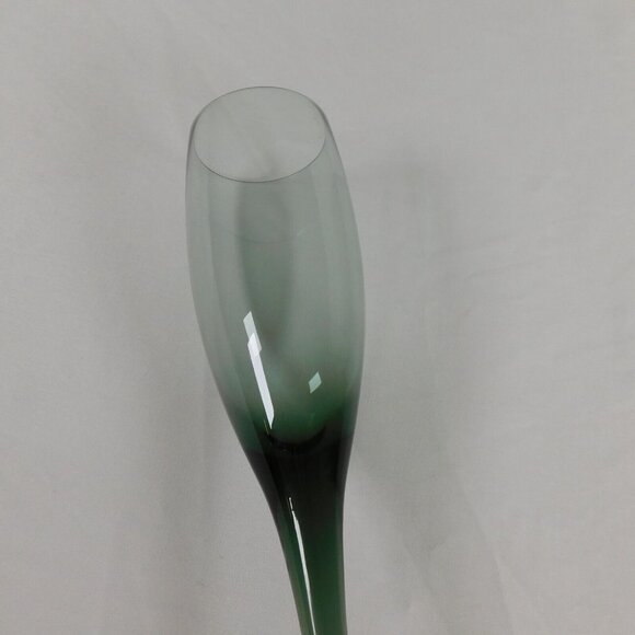 Sasaki Hampton Smoke Crystal Champagne Flute 10 1/2 in tall Smooth Stem - Picture 7 of 8
